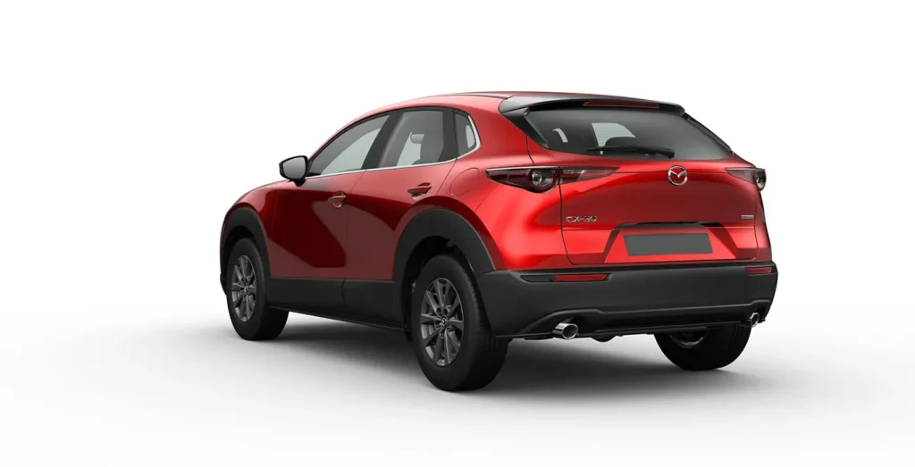 MAZDA-CX-30-2.5L-E-SKYACT-G-MHEV-PRIME-LINE-MANUAL-rojo-trasera.webp